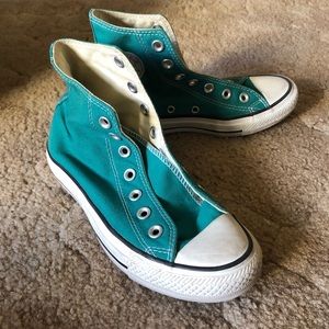 Teal High top converse